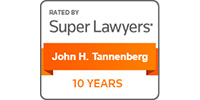 Rated By Super Lawyers | John H. Tannenberg | 10 Years